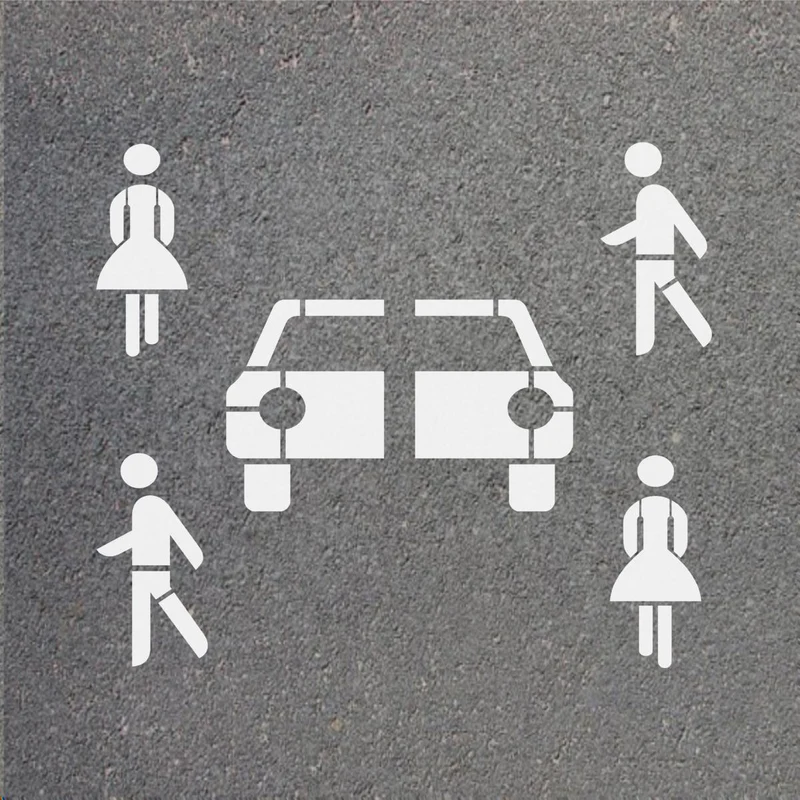 Schablone VZ1010-70 Carsharing, 600 x 515 mm, Kunststoff 0,8 mm