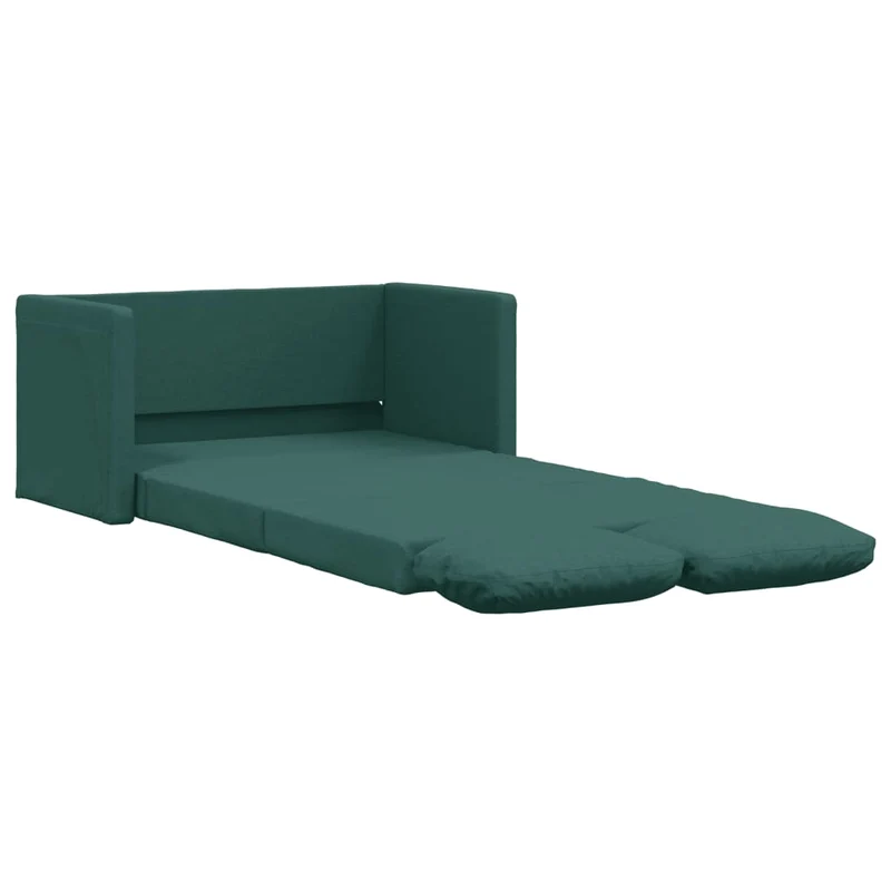 vidaXL - Bodensofa, Bodencouch, Bodensofa mit Schlaffunktion, 112 x60x55cm (112x174x55cm), Tragfähigkeit (pro Sitz) 110 kg, Stoff, Dunkelgrün