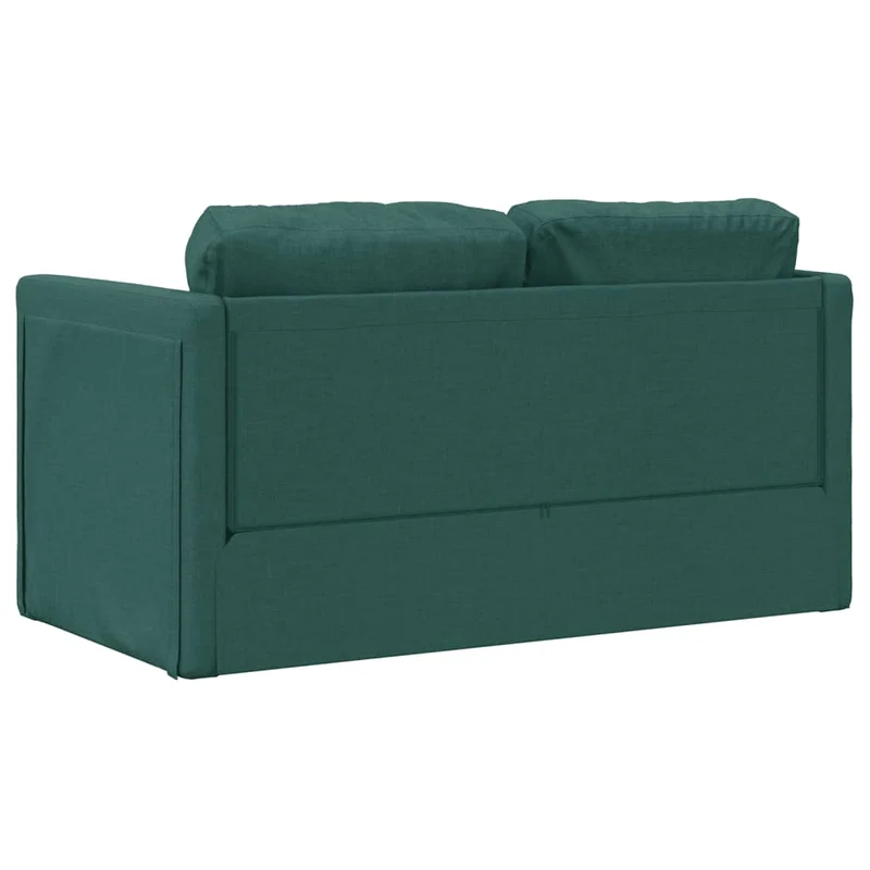 vidaXL - Bodensofa, Bodencouch, Bodensofa mit Schlaffunktion, 112 x60x55cm (112x174x55cm), Tragfähigkeit (pro Sitz) 110 kg, Stoff, Dunkelgrün