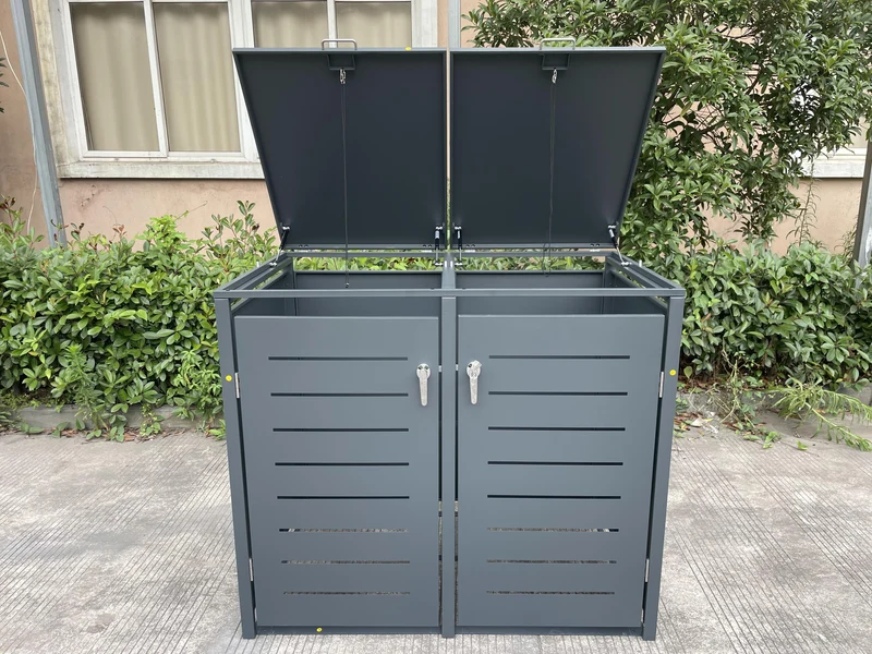ALBA 2er Mülltonnenbox Anthrazit