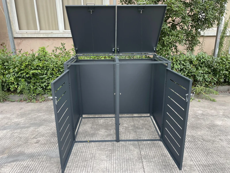 ALBA 2er Mülltonnenbox Anthrazit
