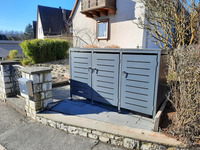 ALBA 3er Mülltonnenbox Anthrazit