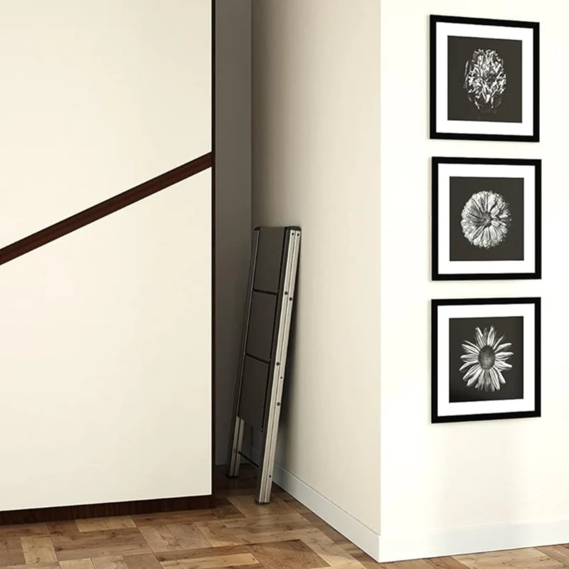 Colombo Leonardo 3 – Trittleiter mit 3 Stufen, bis 150 kg, Aluminium, 106 × 50 × 4,5 cm zusammengeklappt