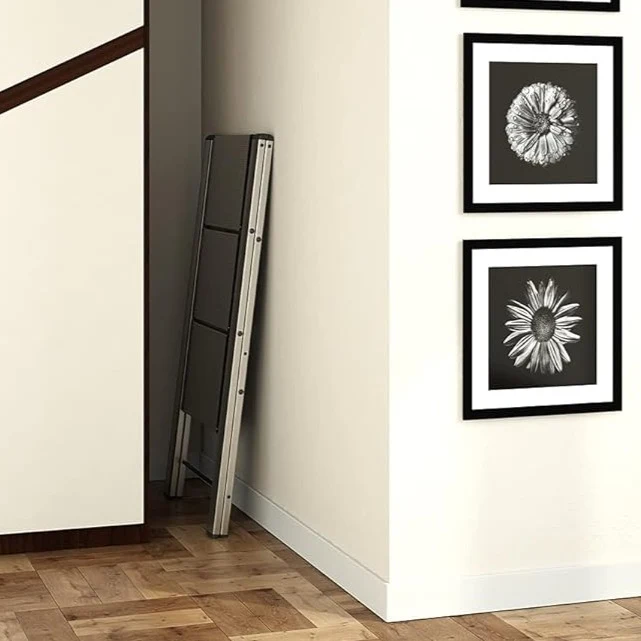 Colombo Leonardo 2 – Klappbare Trittleiter mit 2 Stufen, bis 150 kg, Aluminium, 79 × 50 × 4,5 cm geschlossen, Made in Italy