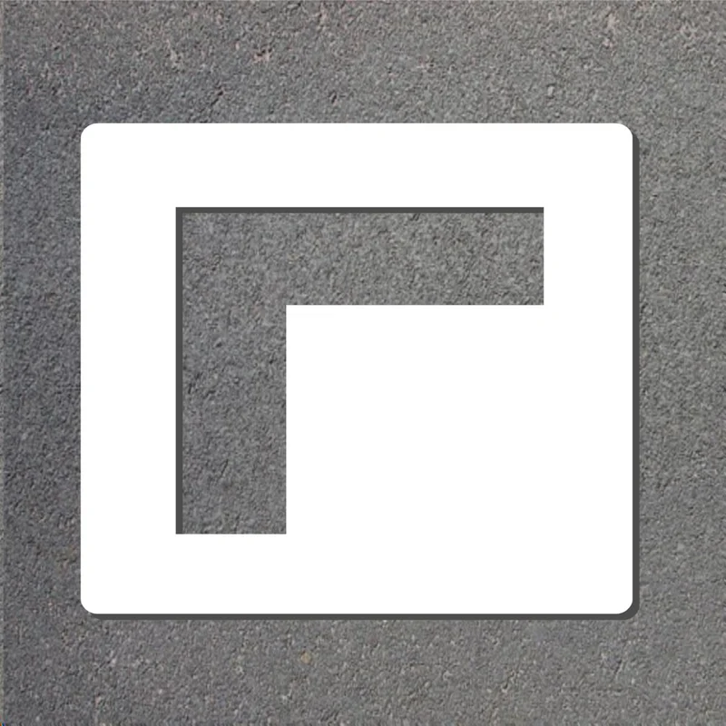 Schablone L-Markierung, 300x300x90 mm, Kunststoff 0,8 mm