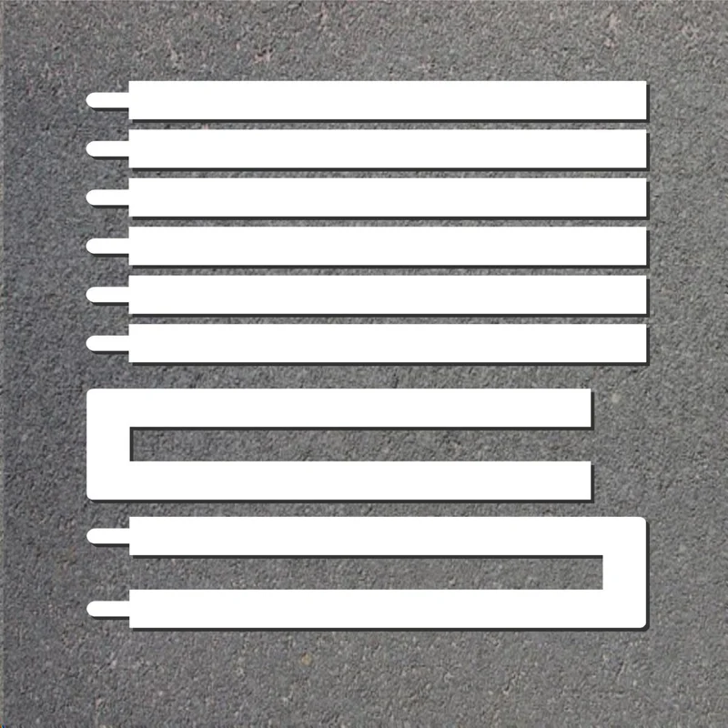 Schablone Parkplatzlinie, 5500x90 mm, Kunststoff 0,8 mm