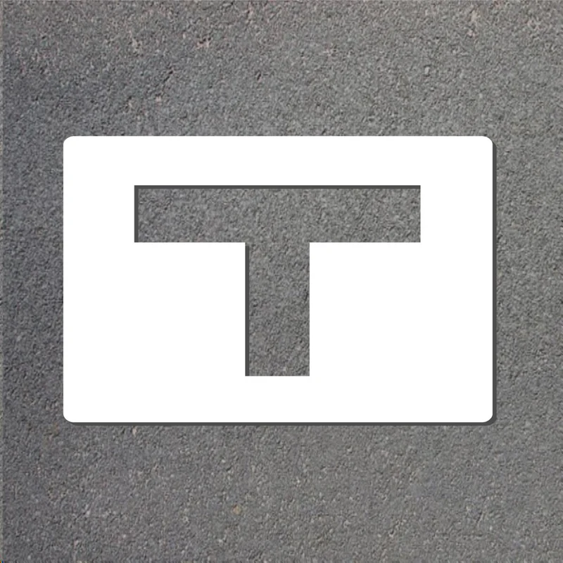 Schablone T-Markierung, 400x300x90 mm, Aluminium 0,8 mm