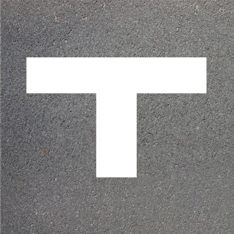 Schablone T-Markierung, 400x300x90 mm, Aluminium 0,8 mm