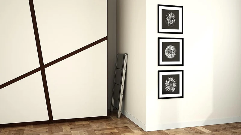 Colombo Leonardo 3 - Trittleiter, Trittleiter mit 3 Stufen, bis 150 kg Belastung, aus robustem, rostfreiem Aluminium, Schwarz