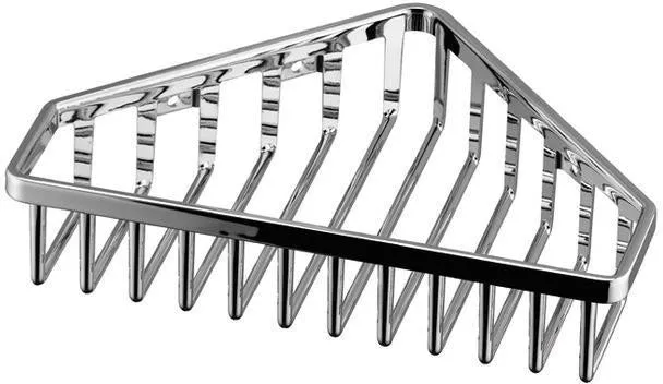 KEUCO Eckschwammkorb verchromt – 3-eckige Duschablage zur Wandmontage, 240 mm