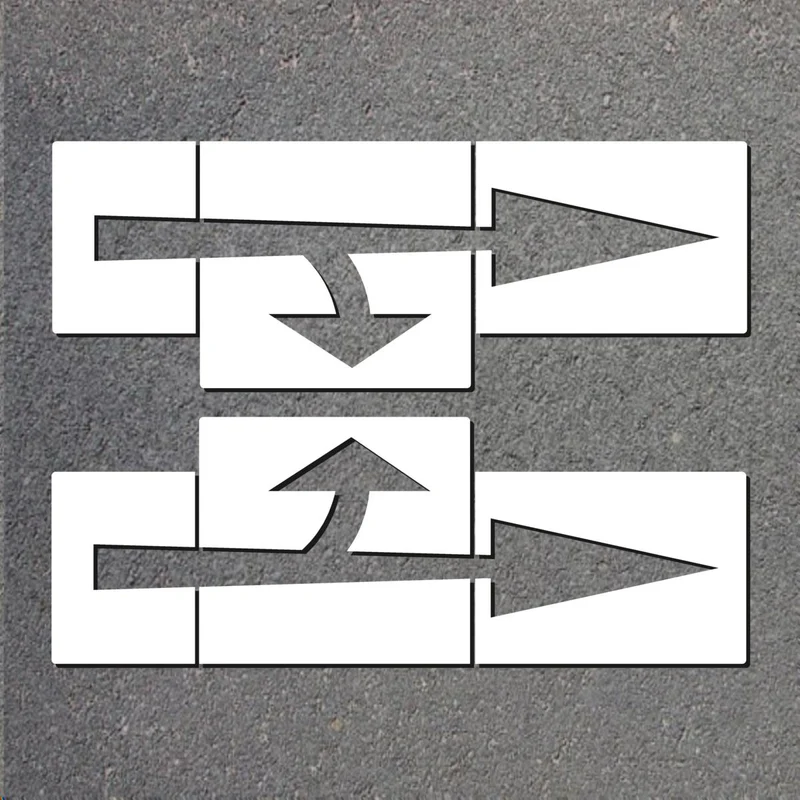 Schablone Pfeil rechts/links und geradeaus