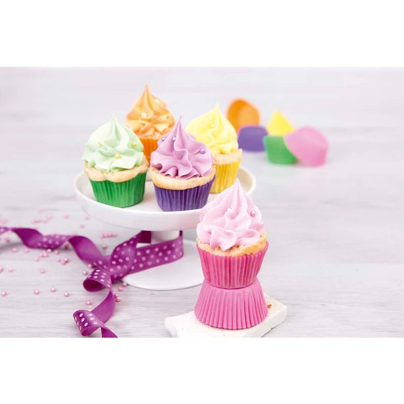 Papier-Backförmchen Bunt ø 3/4 cm / H 2 cm 100 Stück Mini Bunt Papier