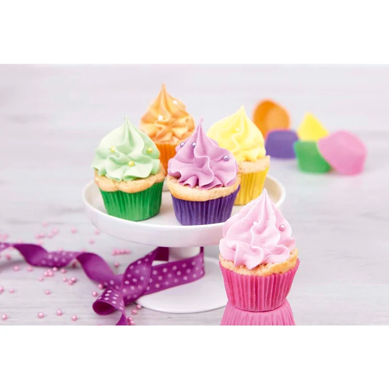 Papier-Backförmchen Bunt ø 3/4 cm / H 2 cm 100 Stück Mini Bunt Papier