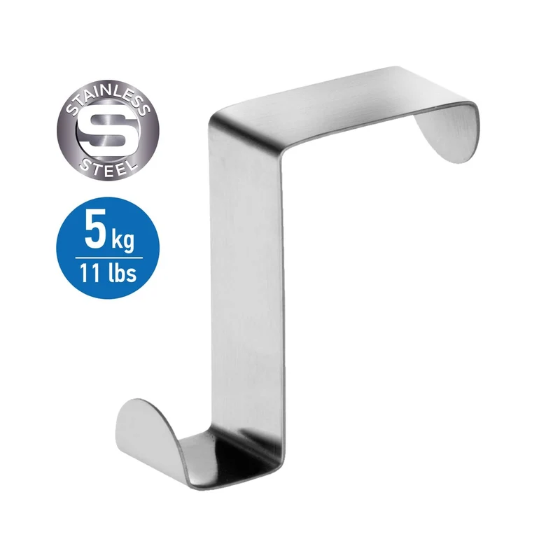 Tatkraft Seger – Türhaken zum Einhängen aus Edelstahl, 6er- oder 10er-Set, für 18 oder 40 mm starke Türen