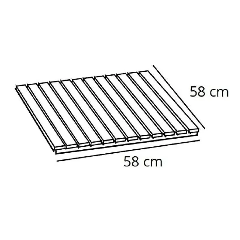 ARIT SAMOA 60 – Duschmatte aus 100 % massivem Buchenholz, wasserfest behandelt, 58 × 58 cm, Natur, Made in Italy