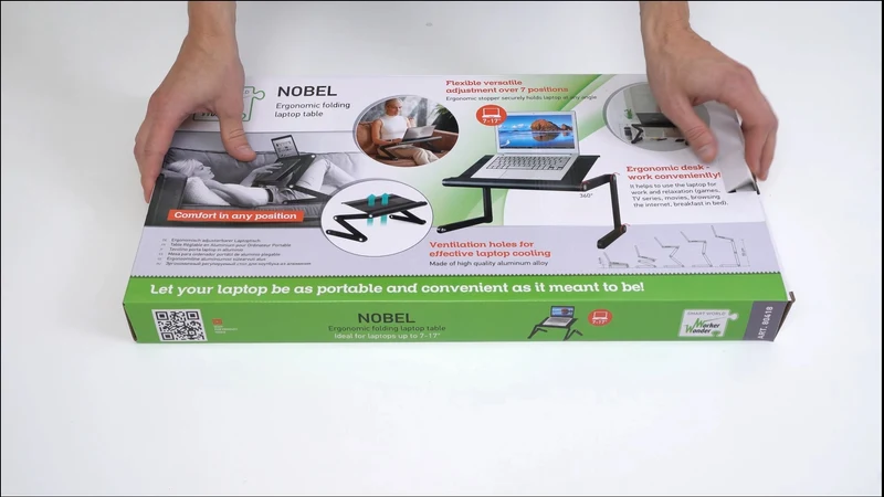 WonderWorker Nobel - Laptoptisch, Betttisch, Laptoptisch Höhenverstellbar, Laptopständer Höhenverstellbar, Laptoptisch Bett, Laptoptisch Sofa
