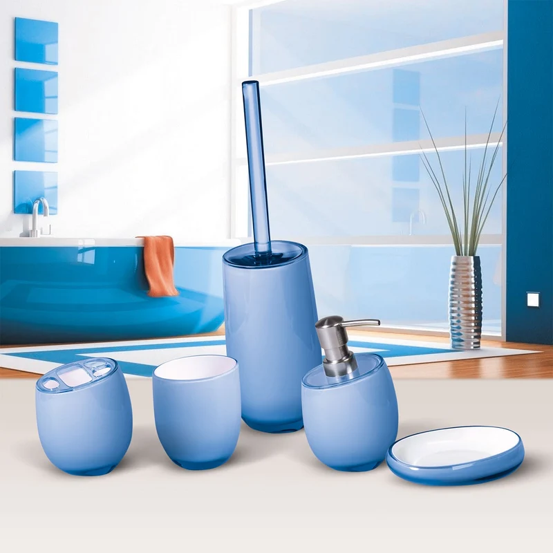 Tatkraft Repose Blue – Zahnputzbecher aus mehrschichtigem Acryl.