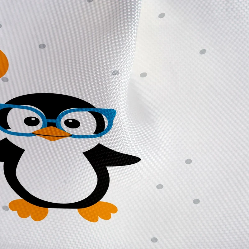 Tatkraft Funny Penguins - Duschvorhang, mit 12 Vorhangringen, Textil Polyester, 180x180 cm