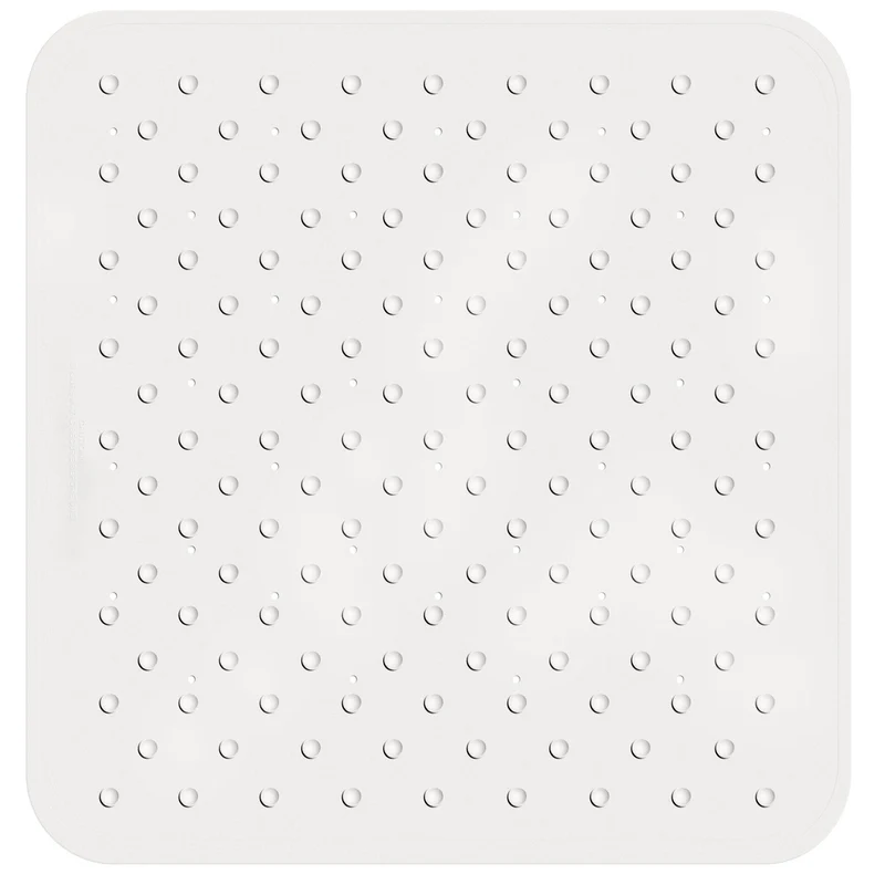 Tatkraft Fine - Rutschfeste Duschmatte, mit 145 Saugnäpfe, 55x55 cm, Duschmatte Rutschfest für Senioren, Duscheinlage Quadratisch, Gummi, Weiß