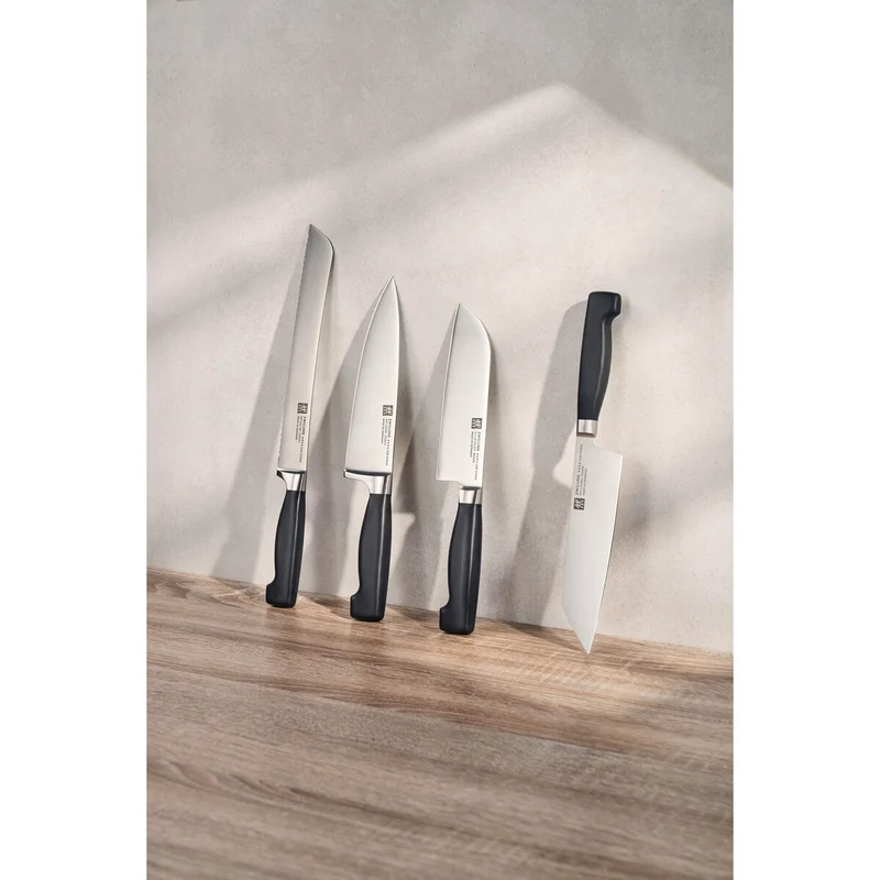 VIER STERNE Santokumesser 16 cm, Glattschliff
