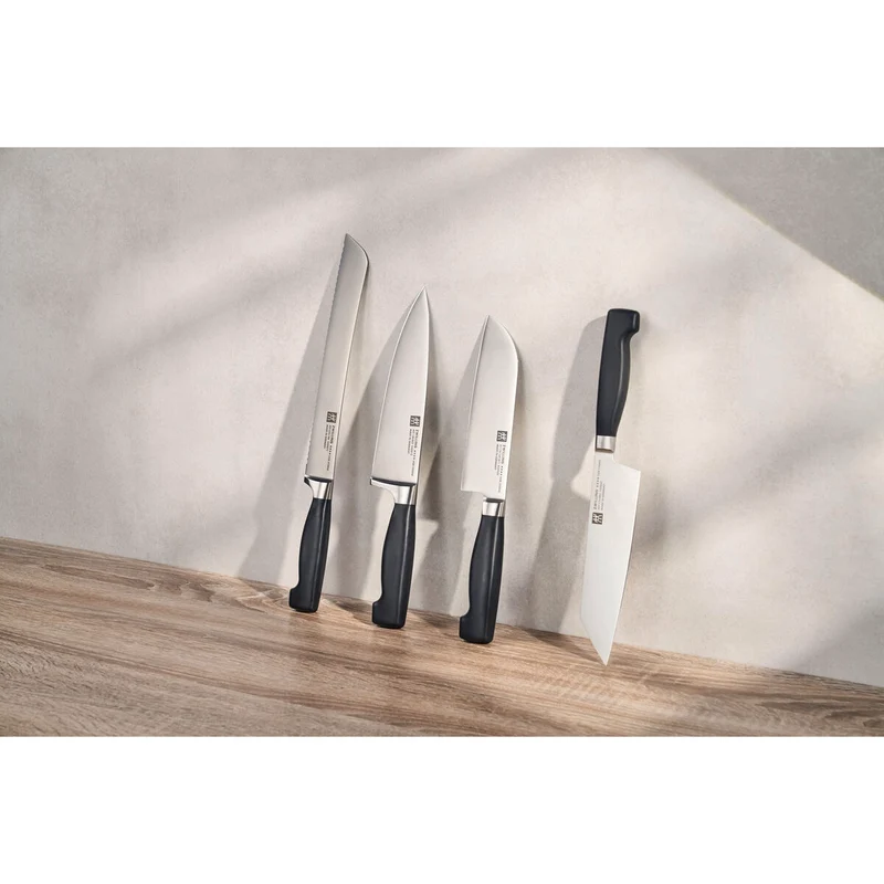 VIER STERNE Santokumesser 16 cm, Glattschliff