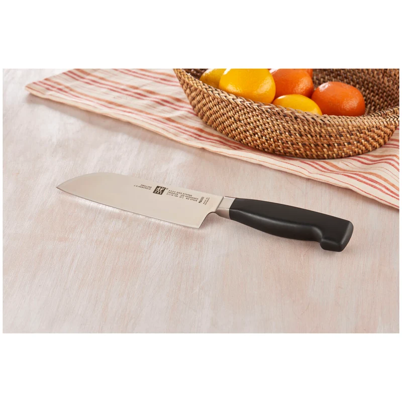 VIER STERNE Santokumesser 16 cm, Glattschliff