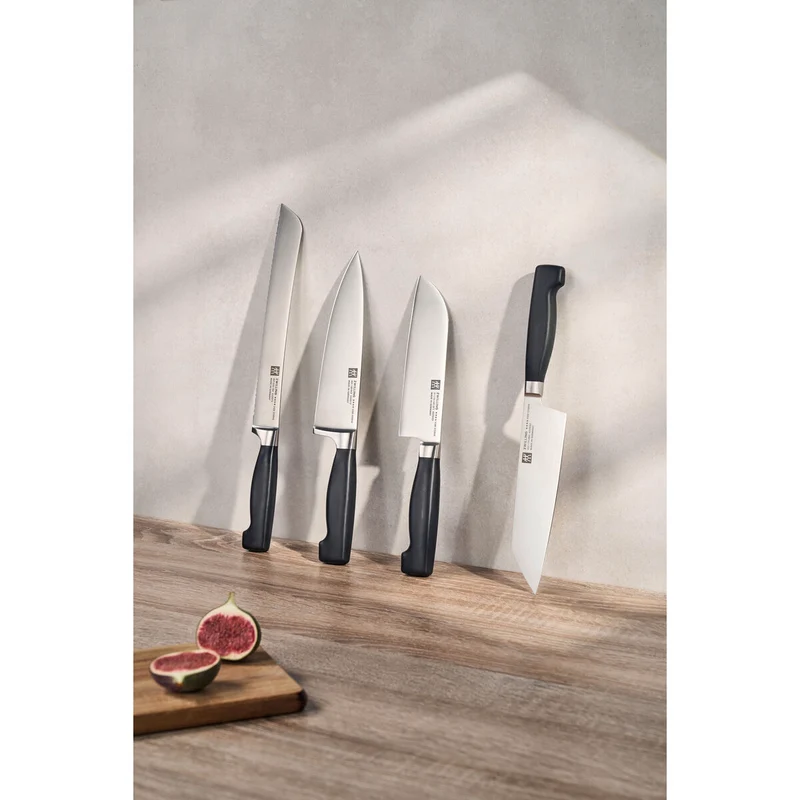 VIER STERNE Santokumesser 16 cm, Glattschliff