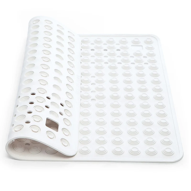 Tatkraft Detail – Rutschfeste Duschmatte für Senioren und Kinder, 60 × 60 cm, Weiß, Made in Italy