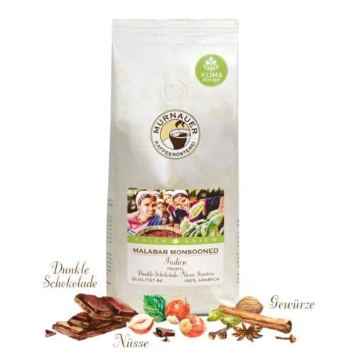 Kaffee-Bohnen, Indien Malabar Monsooned, 1 kg – VPE 5