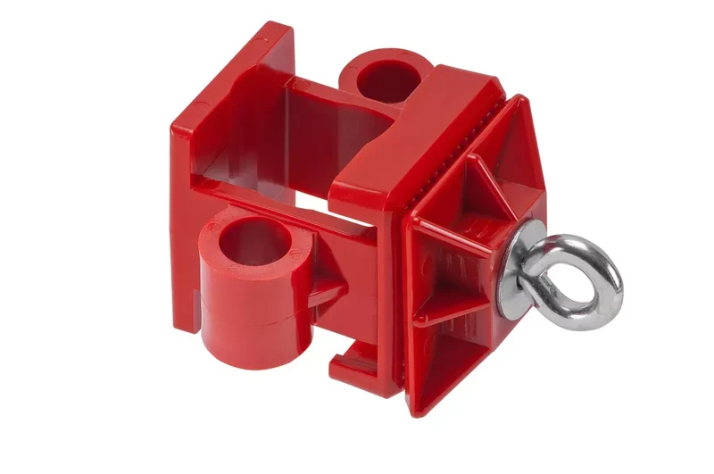 Klemmschelle Typ K2, rot, mit Ösen