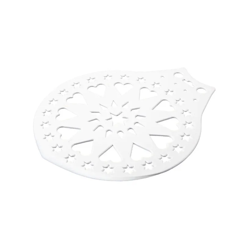 Kuchenheber & Verzierschablone ø 28 cm Weiss Kunststoff