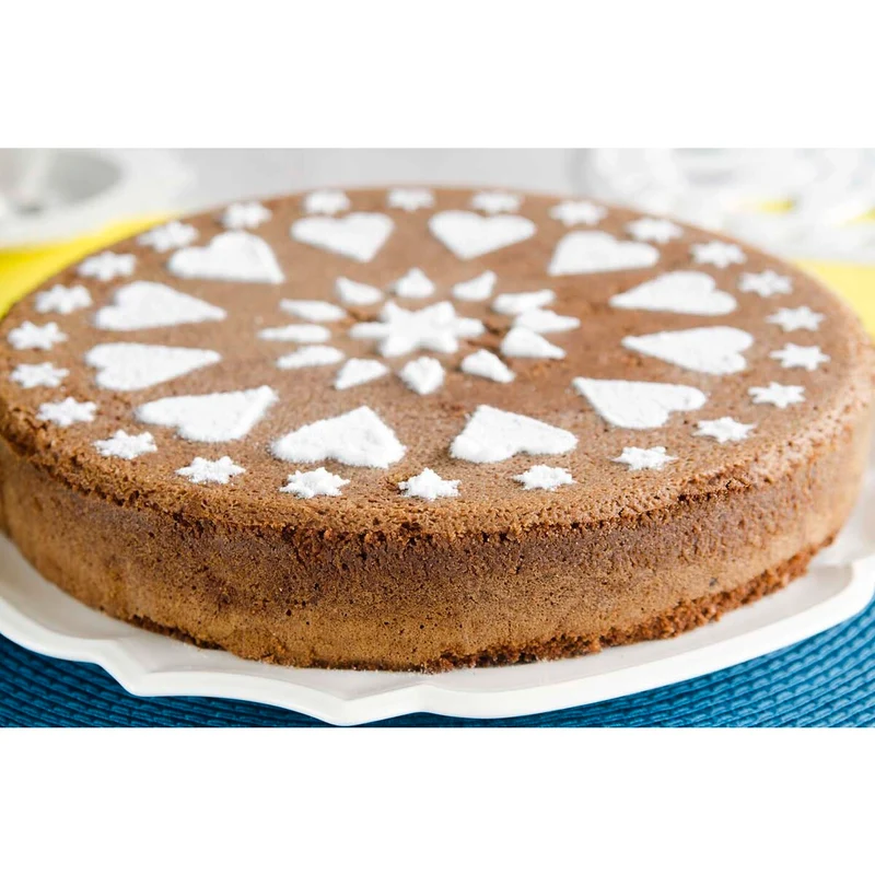 Kuchenheber & Verzierschablone ø 28 cm Weiss Kunststoff
