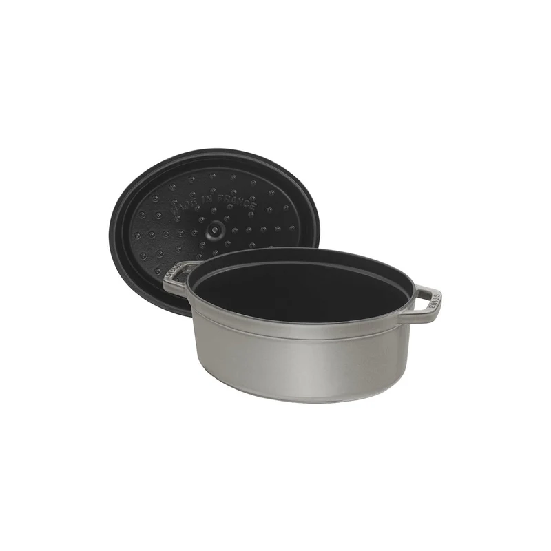 La Cocotte Cocotte 33 cm, oval, Graphit-Grau, Gusseisen