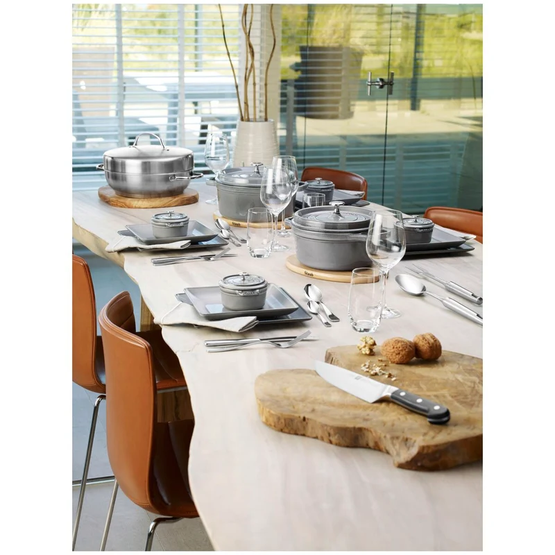 La Cocotte Cocotte 24 cm, rund, Graphit-Grau, Gusseisen