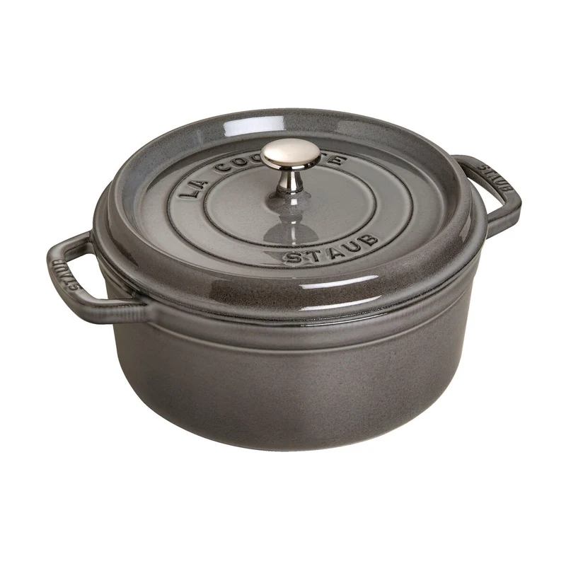 La Cocotte Cocotte 24 cm, rund, Graphit-Grau, Gusseisen