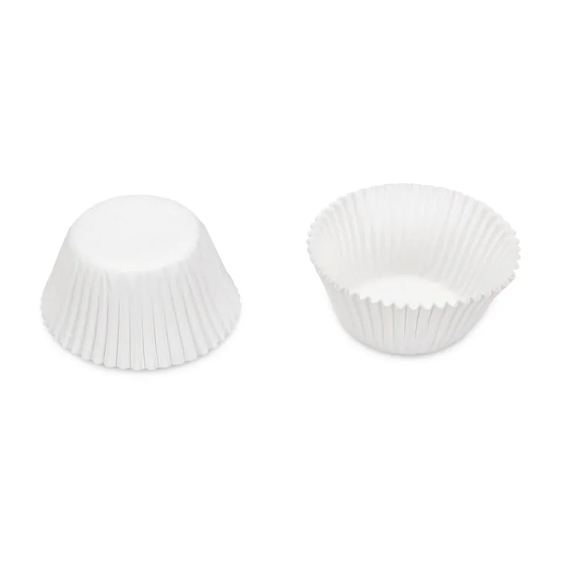Papier-Backförmchen Weiß ø 3/4 cm / H 2 cm 200 Stück Mini Weiss Papier