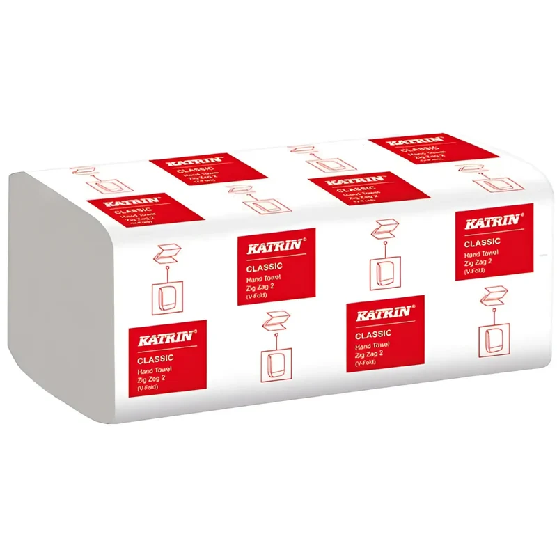 Katrin Classic Handtuchpapier Weiß 2-lagig ZZ/V-Falz 4000 Blatt