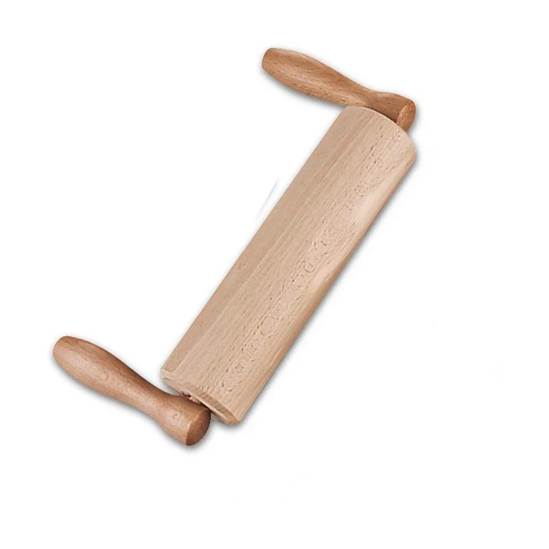 Teigrolle 23 cm Griffe abgewinkelt Holz-Buche