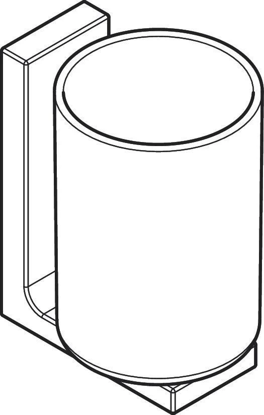 AXOR Universal Zahnputzbecher polished nickel – Wandmontage aus Metall und Glas