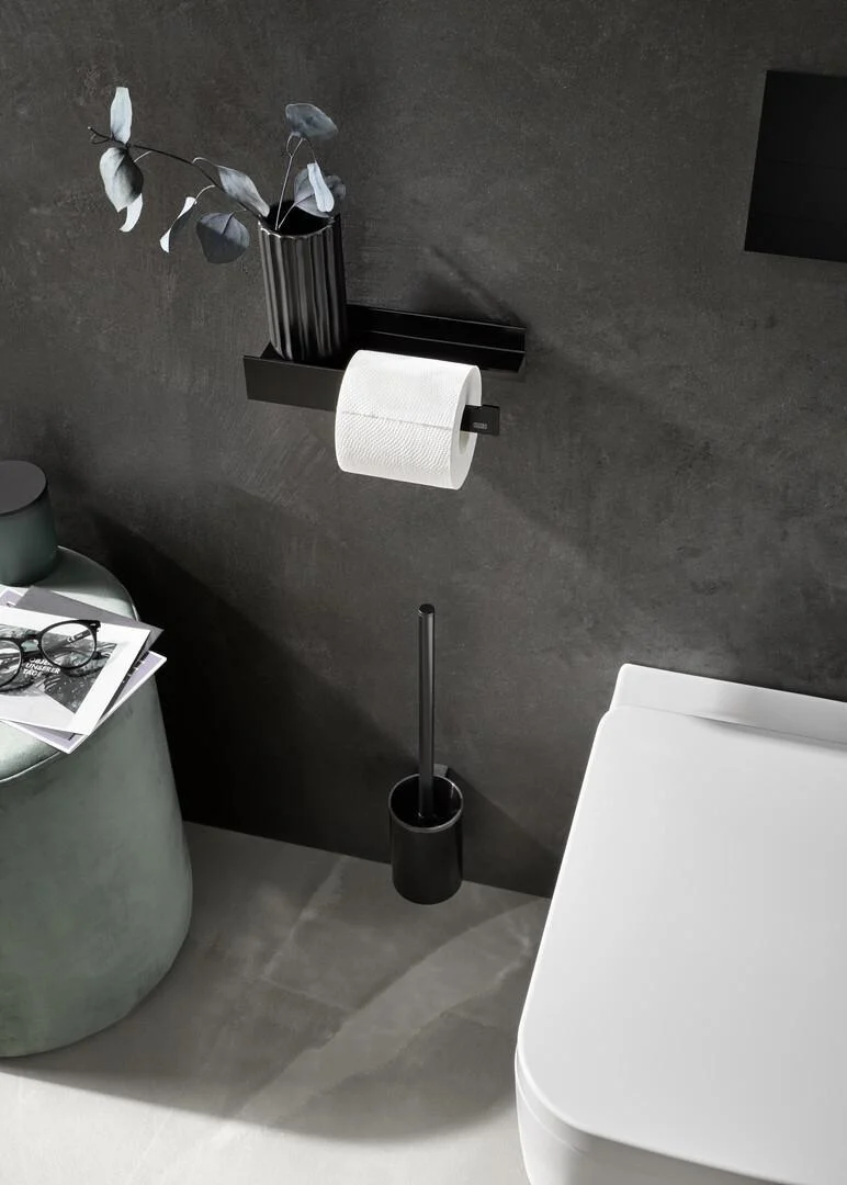 EMCO Toilettenbürstengarnitur S 85 13400 Wandmodell schwarz-matt