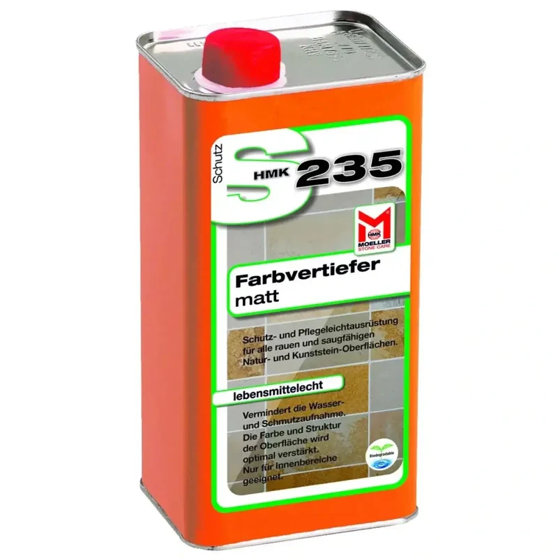 HMK S235 Farbvertiefer - 1 l Steinversiegelung mit mattem Glanz