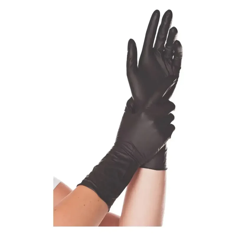 Hygostar "Safe Long" Nitril-Handschuhe Schwarz 100 Stück