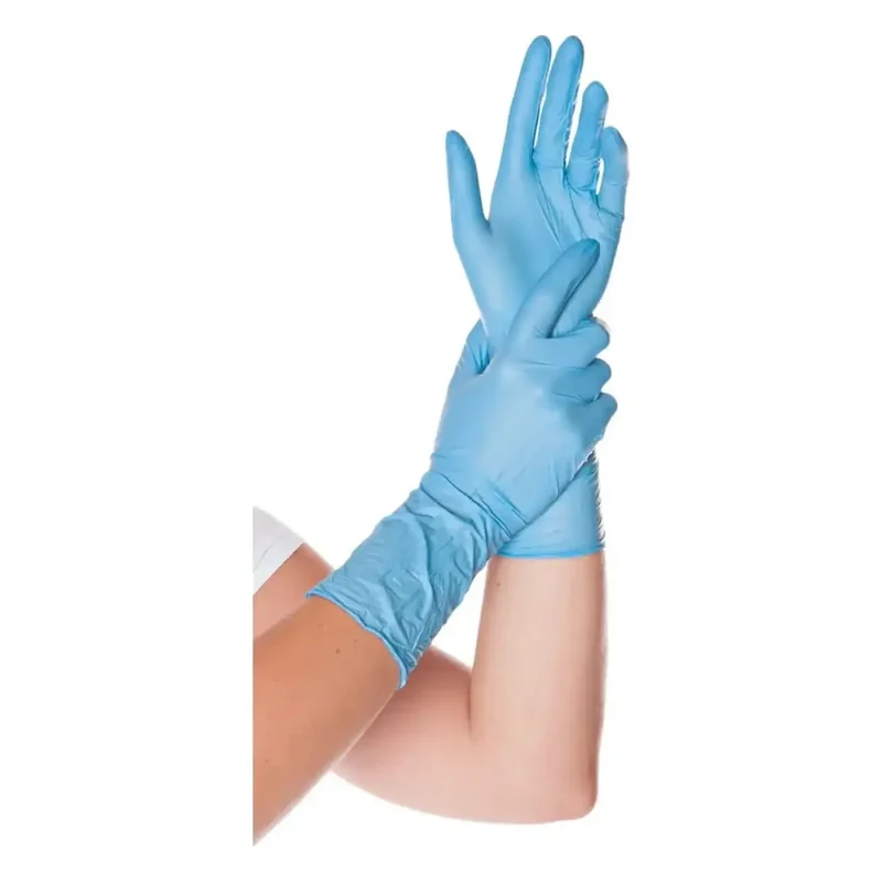 Hygostar Safe Long Nitril-Handschuhe Blau 100 Stück