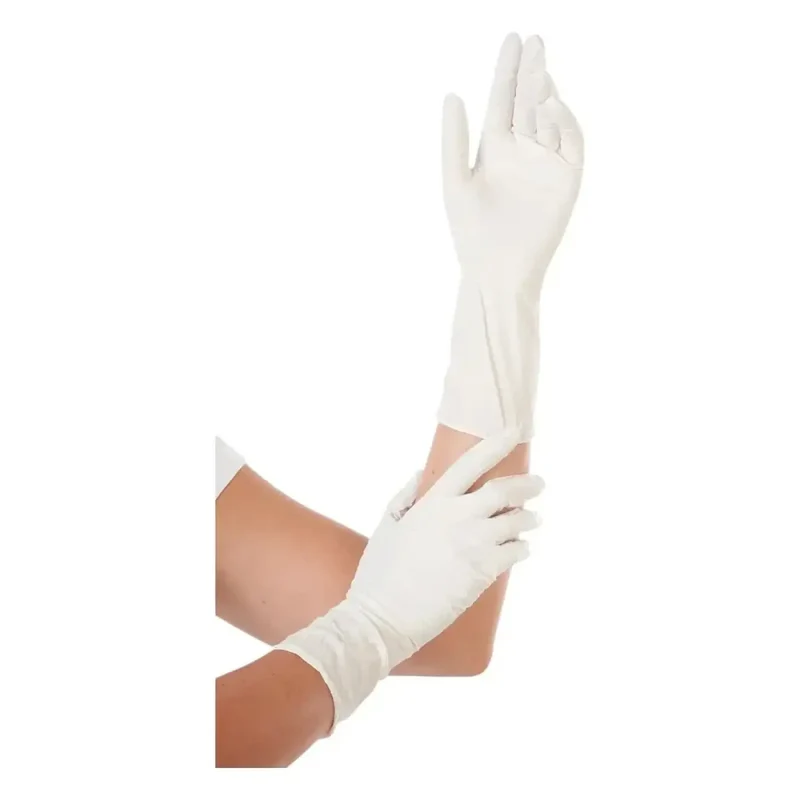 Hygostar "Safe Long" Nitril-Handschuhe Weiß 100 Stück