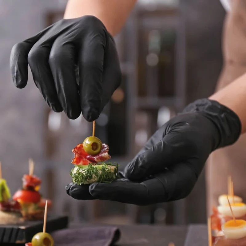 Hygonorm "Safe Fit" Nitril-Handschuhe Schwarz 200 Stück