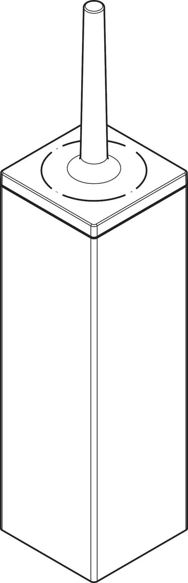 AXOR UNIVERSAL Toilettenbürstenhalter Wandmontage polished nickel – Edles Metall-Design mit Deckel