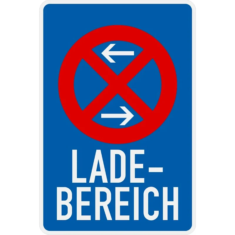 Verkehrszeichen VZ230-30 Ladebereich - 900x600 3 mm RA2 Astifol