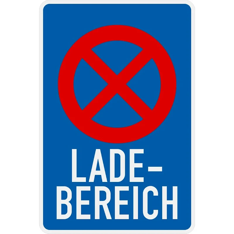 Verkehrszeichen VZ230 Ladebereich - 900x600 Randform RA1 Astifol
