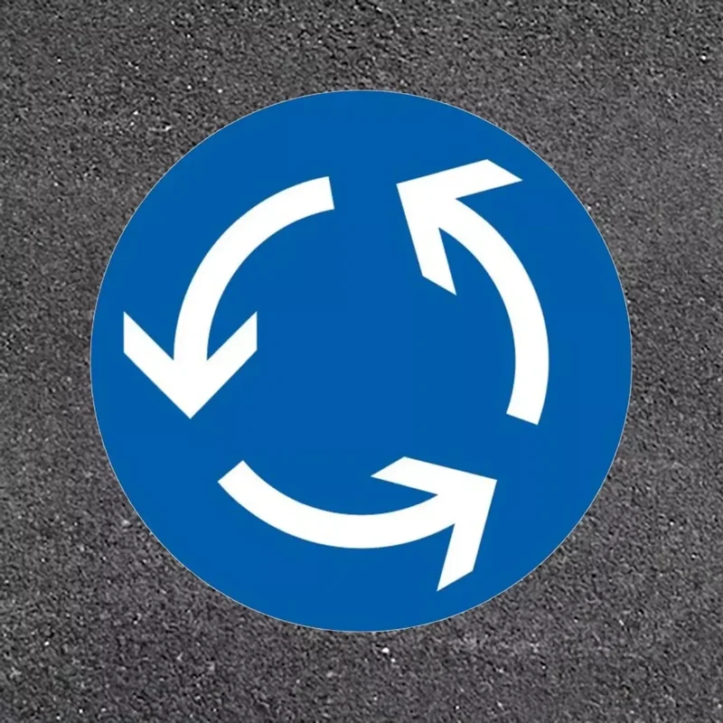 PREMARK ™ Farbige Fahrbahnmarkierung, VZ215, Kreisverkehr, 3000x2000 – VPE 1 Stück