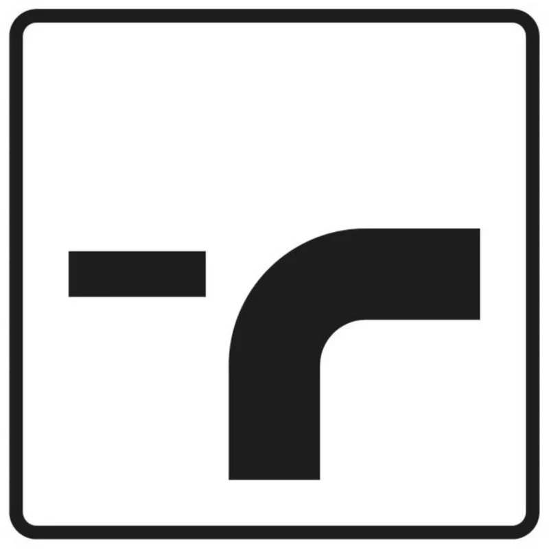 Verkehrszeichen VZ1002-23 Verlauf der Vorfahrtstraße